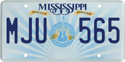 MS license plate MJU565