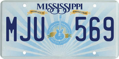 MS license plate MJU569