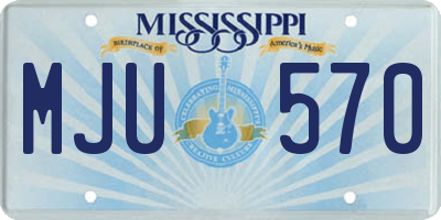 MS license plate MJU570