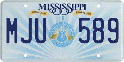 MS license plate MJU589