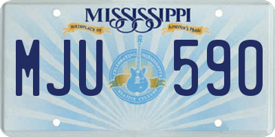 MS license plate MJU590