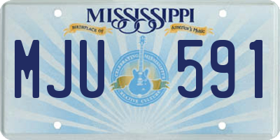 MS license plate MJU591