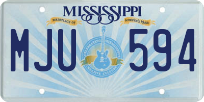 MS license plate MJU594