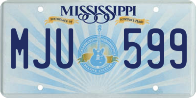 MS license plate MJU599