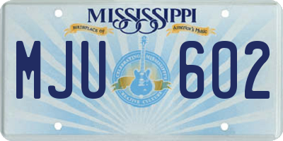 MS license plate MJU602