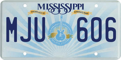 MS license plate MJU606
