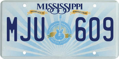 MS license plate MJU609