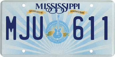 MS license plate MJU611