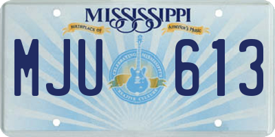 MS license plate MJU613