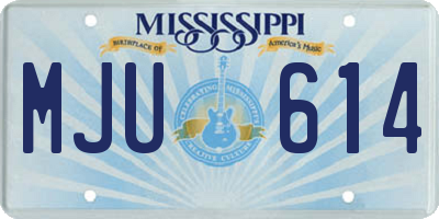 MS license plate MJU614