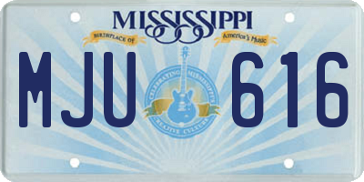 MS license plate MJU616