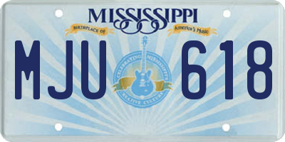 MS license plate MJU618