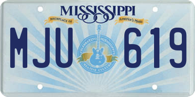 MS license plate MJU619