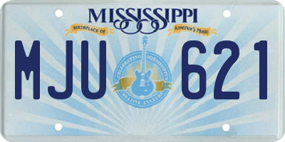 MS license plate MJU621