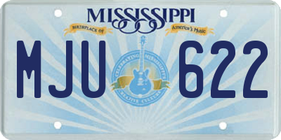MS license plate MJU622