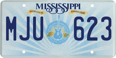 MS license plate MJU623