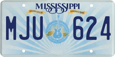 MS license plate MJU624