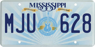 MS license plate MJU628