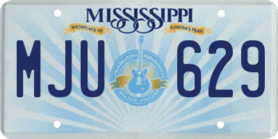 MS license plate MJU629