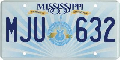 MS license plate MJU632