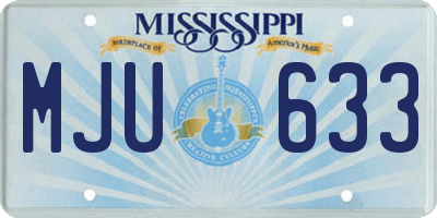 MS license plate MJU633