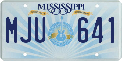 MS license plate MJU641