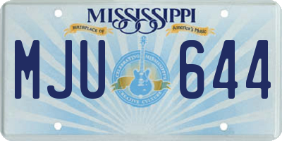 MS license plate MJU644