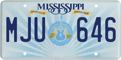 MS license plate MJU646