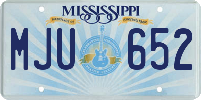MS license plate MJU652