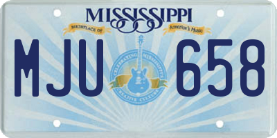 MS license plate MJU658