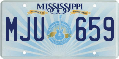 MS license plate MJU659