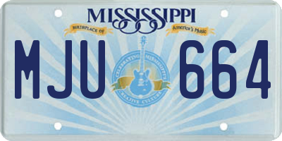MS license plate MJU664