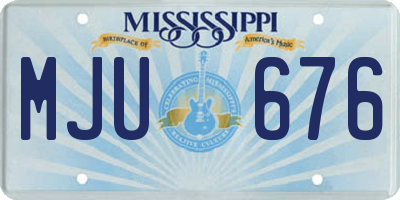 MS license plate MJU676