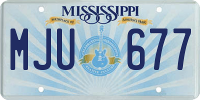 MS license plate MJU677