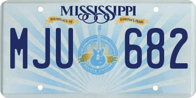 MS license plate MJU682
