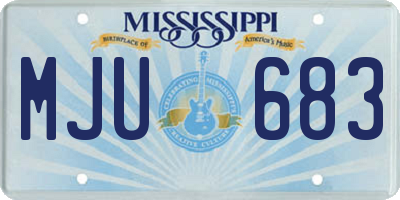 MS license plate MJU683