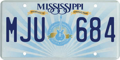 MS license plate MJU684