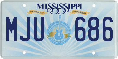 MS license plate MJU686
