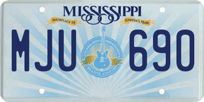 MS license plate MJU690