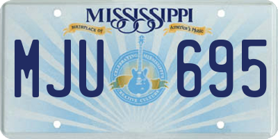 MS license plate MJU695