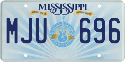 MS license plate MJU696