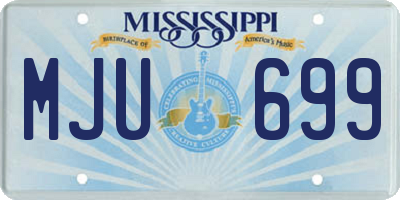 MS license plate MJU699