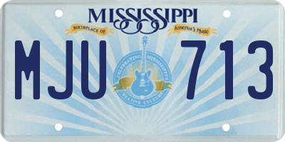 MS license plate MJU713