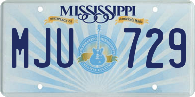 MS license plate MJU729