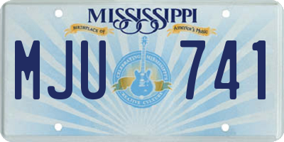 MS license plate MJU741