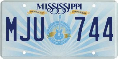 MS license plate MJU744
