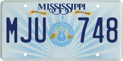 MS license plate MJU748