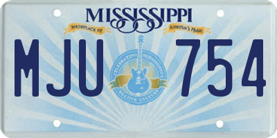 MS license plate MJU754