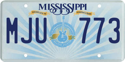 MS license plate MJU773