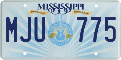 MS license plate MJU775